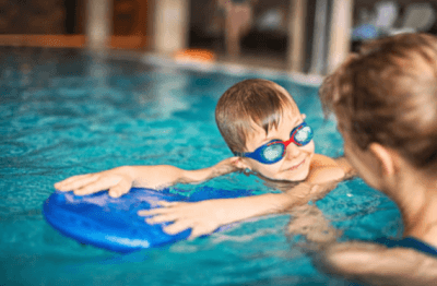 swim lessons private instructors meet experienced attain goals setting wish children them help