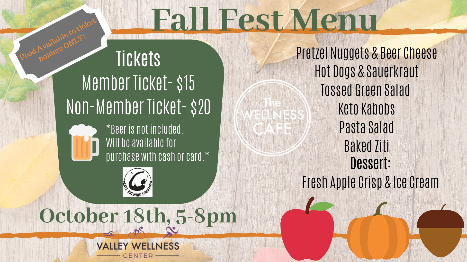 Fall Fest Menu Mivix
